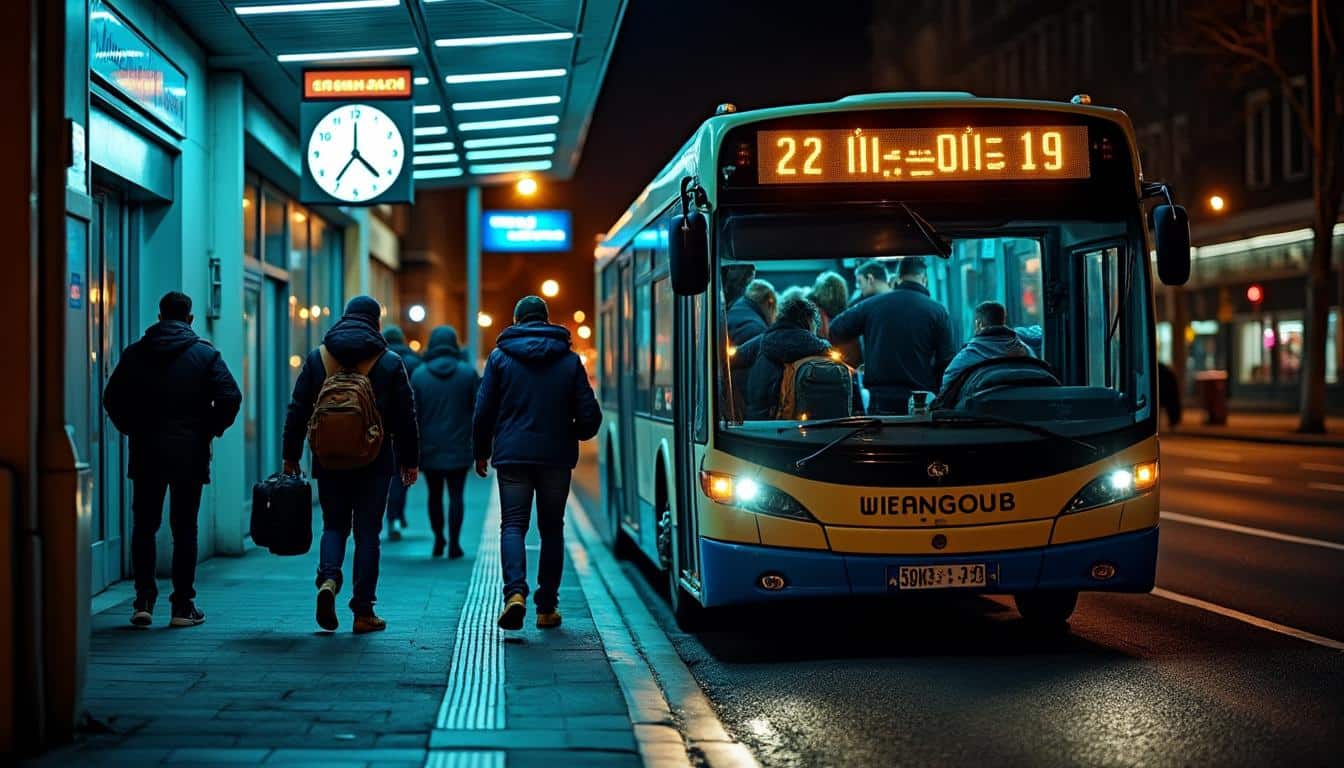 Horaires complets des services de bus de nuit et leur circulation