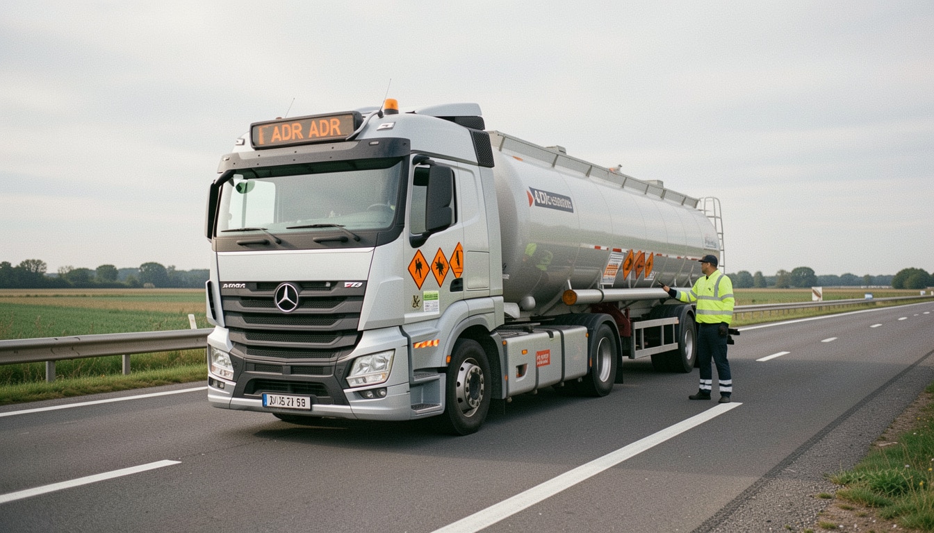Transport de matières dangereuses en camion sur la route